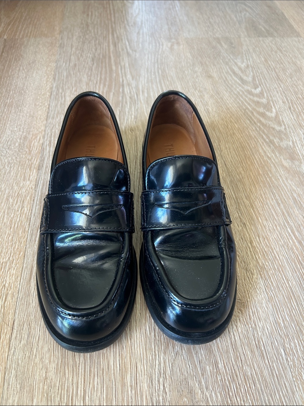 Thursday Boot Company Black Patent Leather Penny Dress Loafers